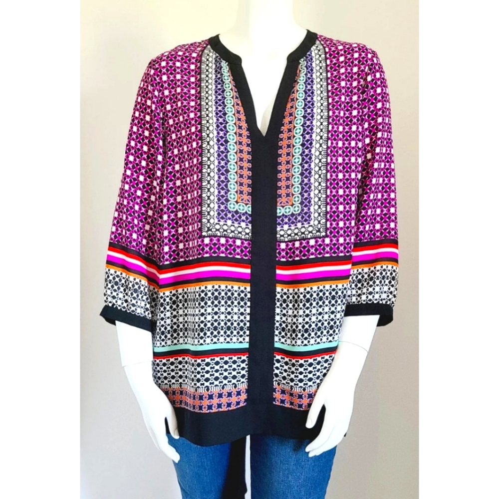 XL NYDJ Pintuck  3/4 Sleeve Blouse